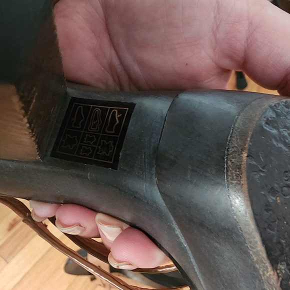 Givenchy Brown Leather Wooden Soled Sandals - size 5.5 - Picture 12 of 13